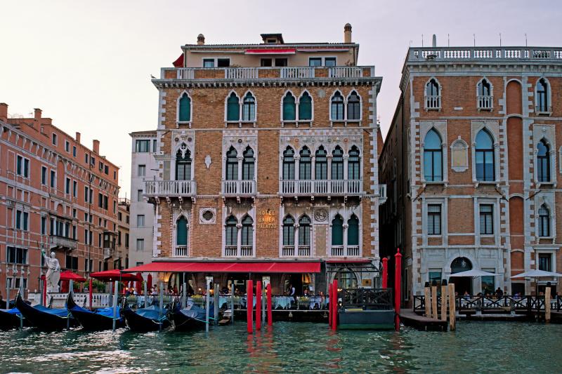 Bauer Palazzo front next to the Venice canal