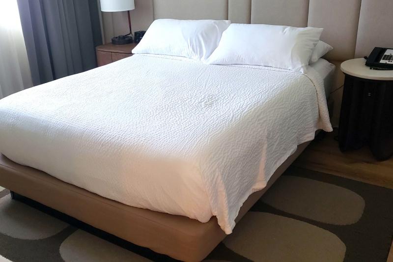 One-bedroom queen suite with roll-in shower