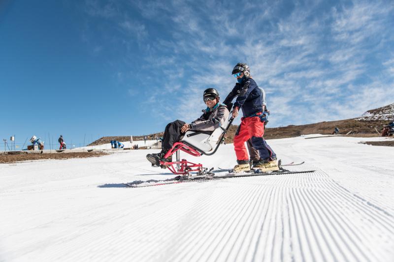 Adaptive ski classes with a trained instructor
